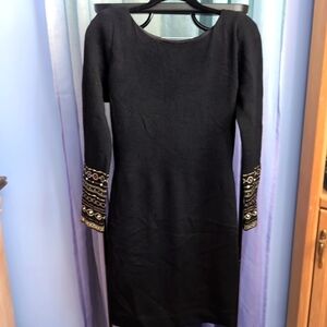 St. John Knit Evening Black Dress. EUC. SZ 4.